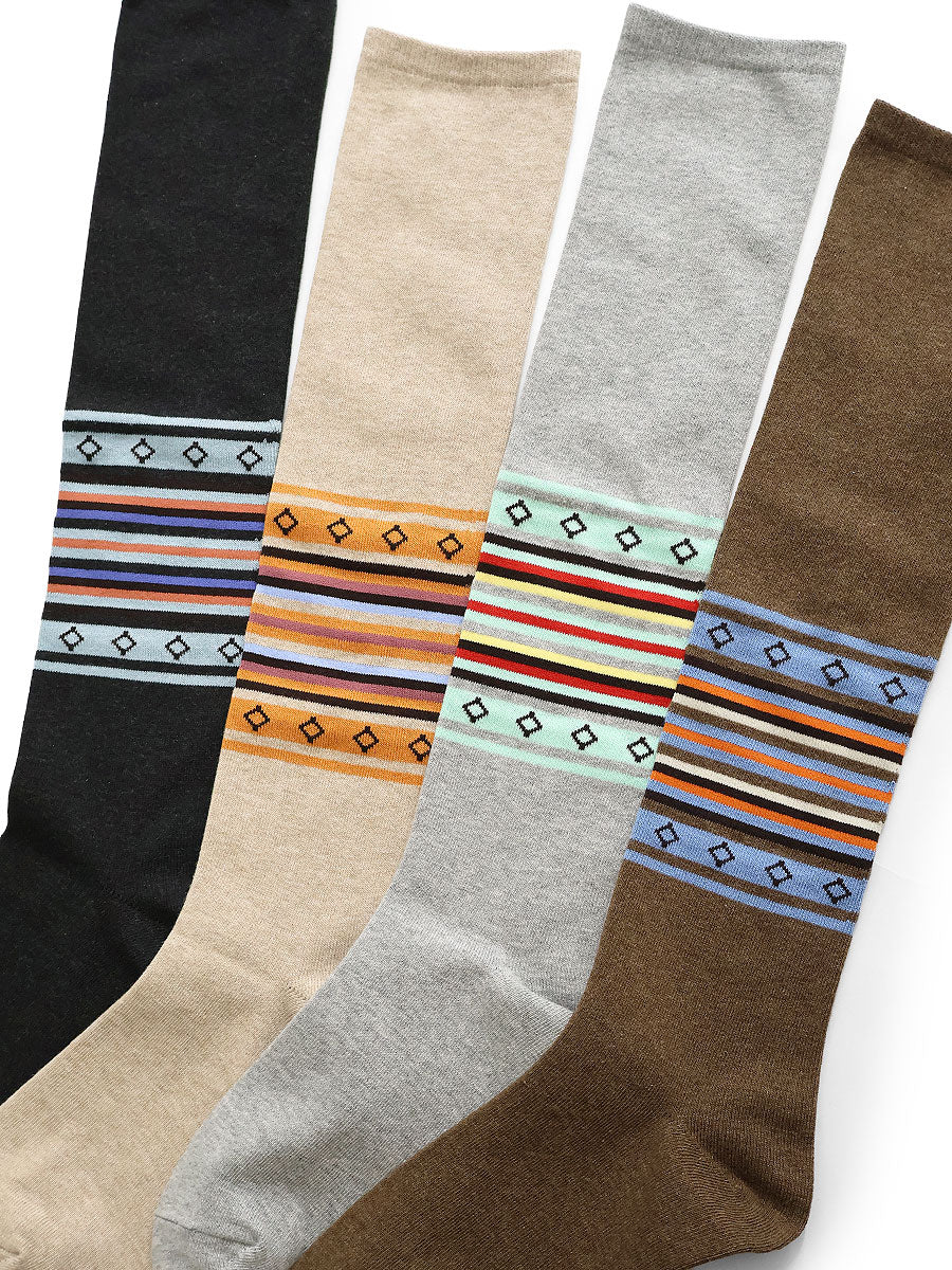 144 Pieces Gypsy Border High Socks