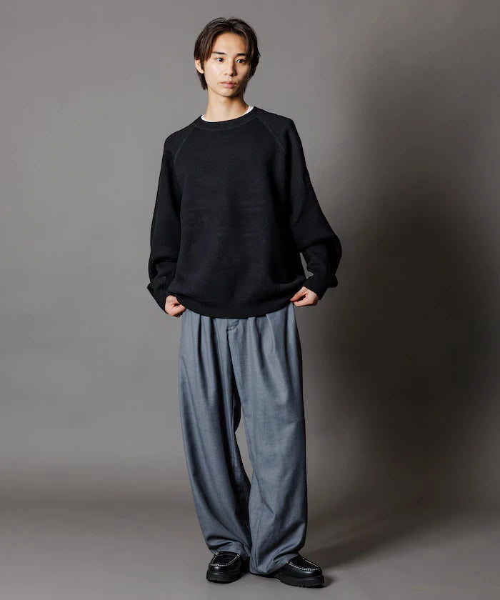 Wide Silhouette Barrel Leg Slacks Pants