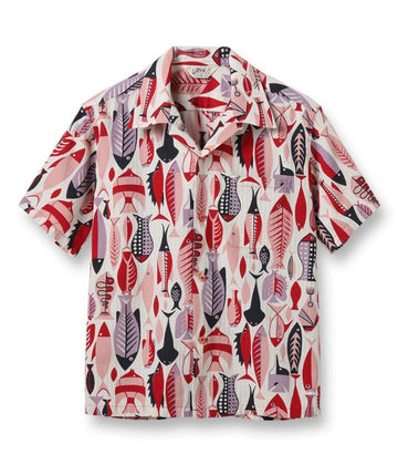 DOBBY COTTON OPEN SHIRT “FISH”