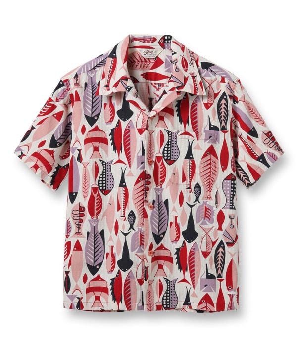 DOBBY COTTON OPEN SHIRT “FISH”