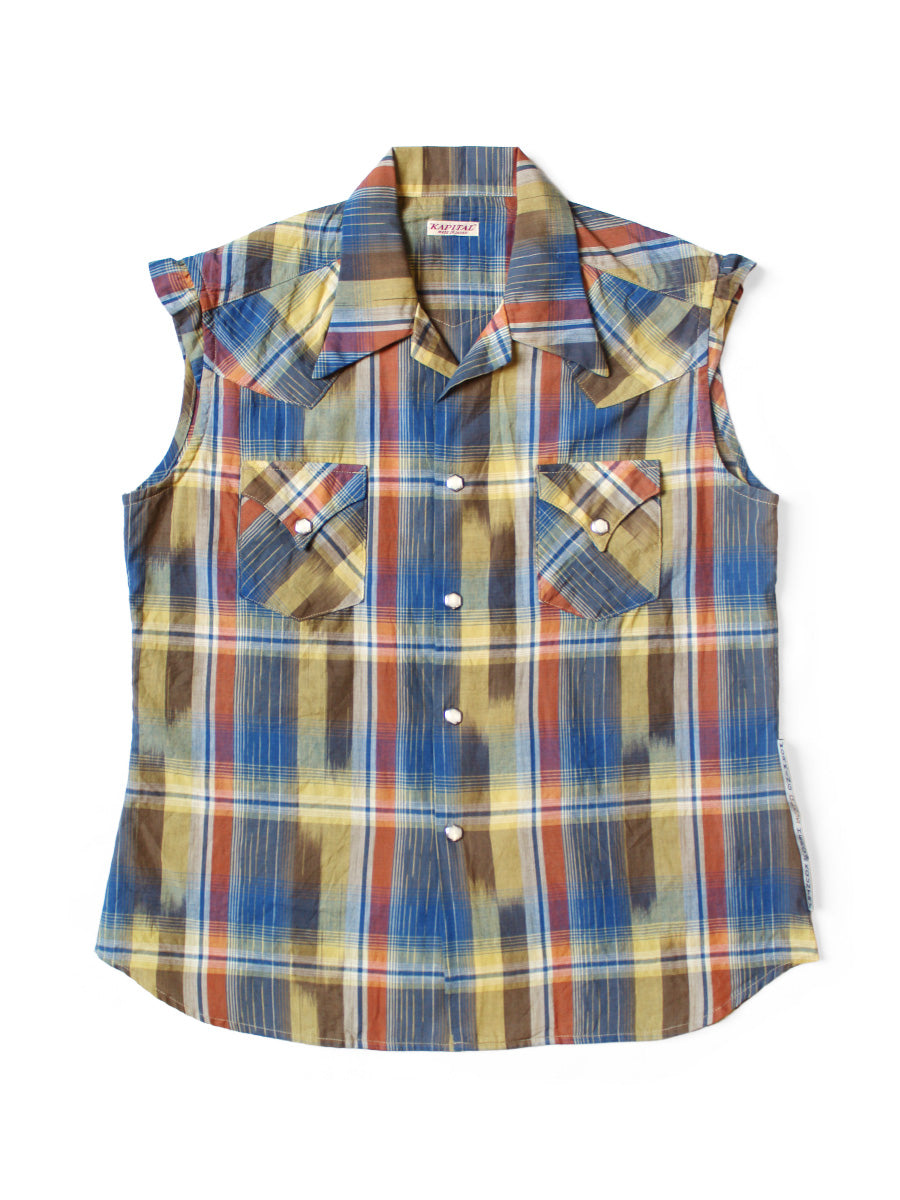 Ikat Check Love-ly Western Shirt