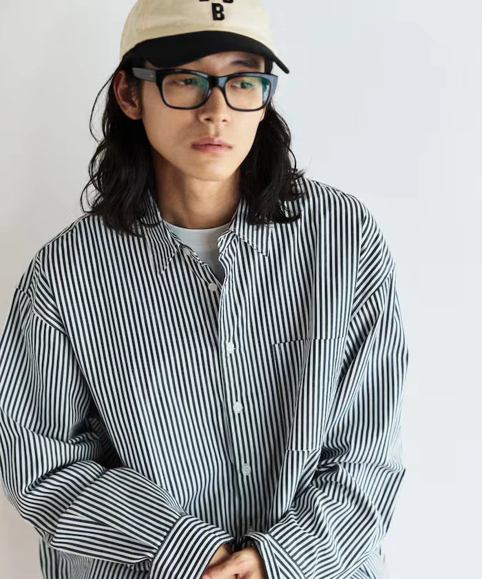 <New Color Added> Relaxed Fit Broad Shirt / Regular Collar / Long Sleeve