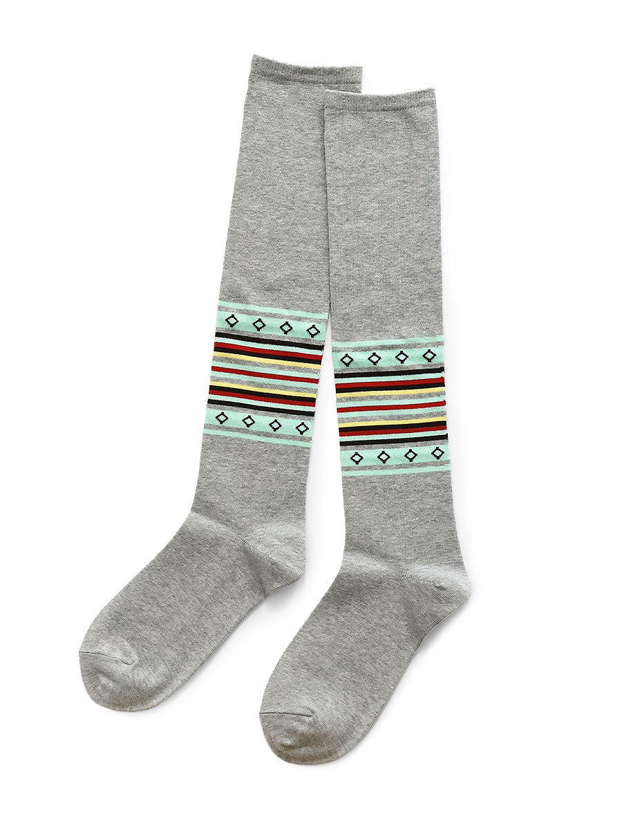 144 Pieces Gypsy Border High Socks