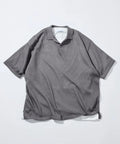 Sheer Knit Polo Shirt & Cotton T-Shirt Layered Set