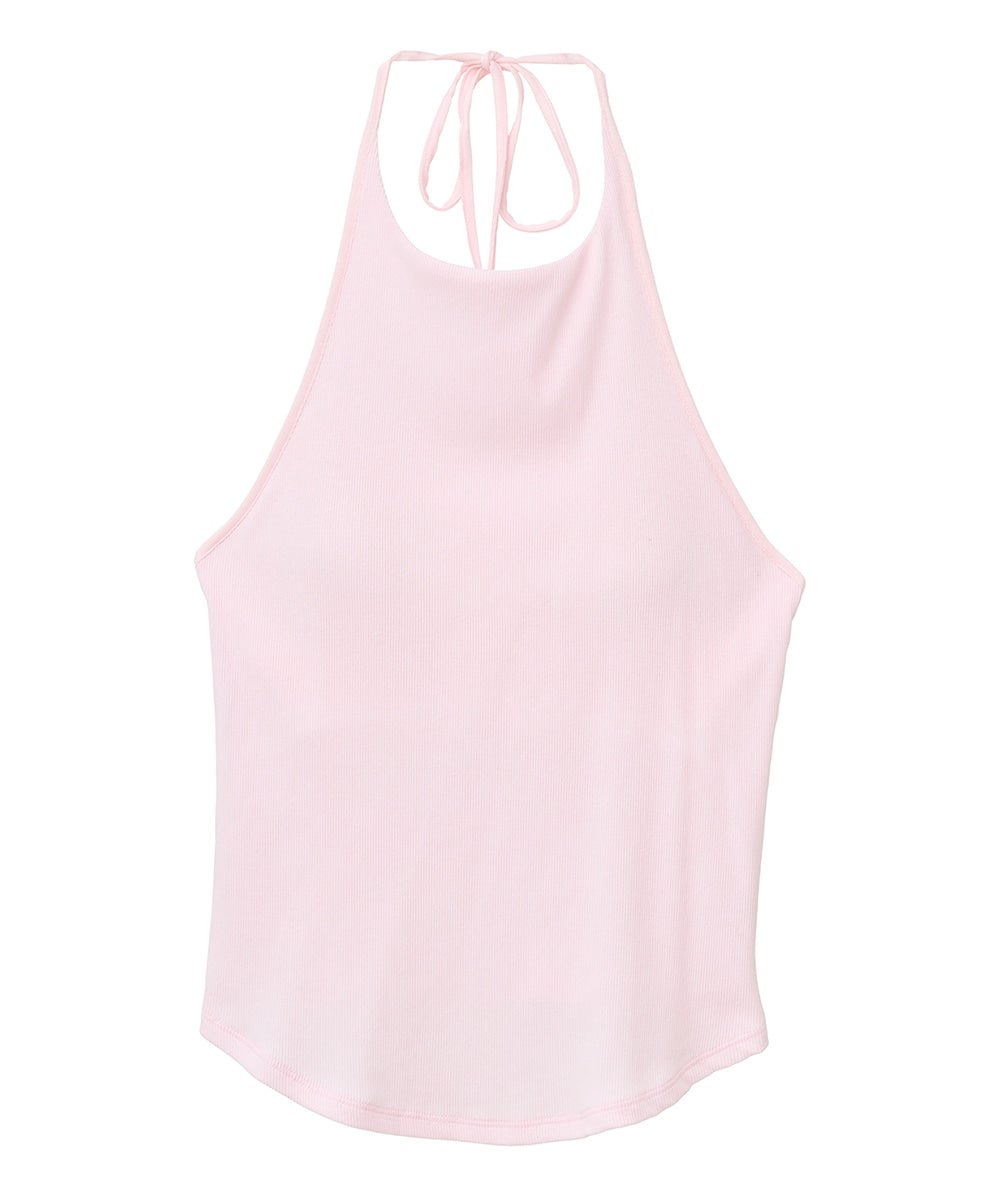 HALTER NECK CUP IN RIB TOPS