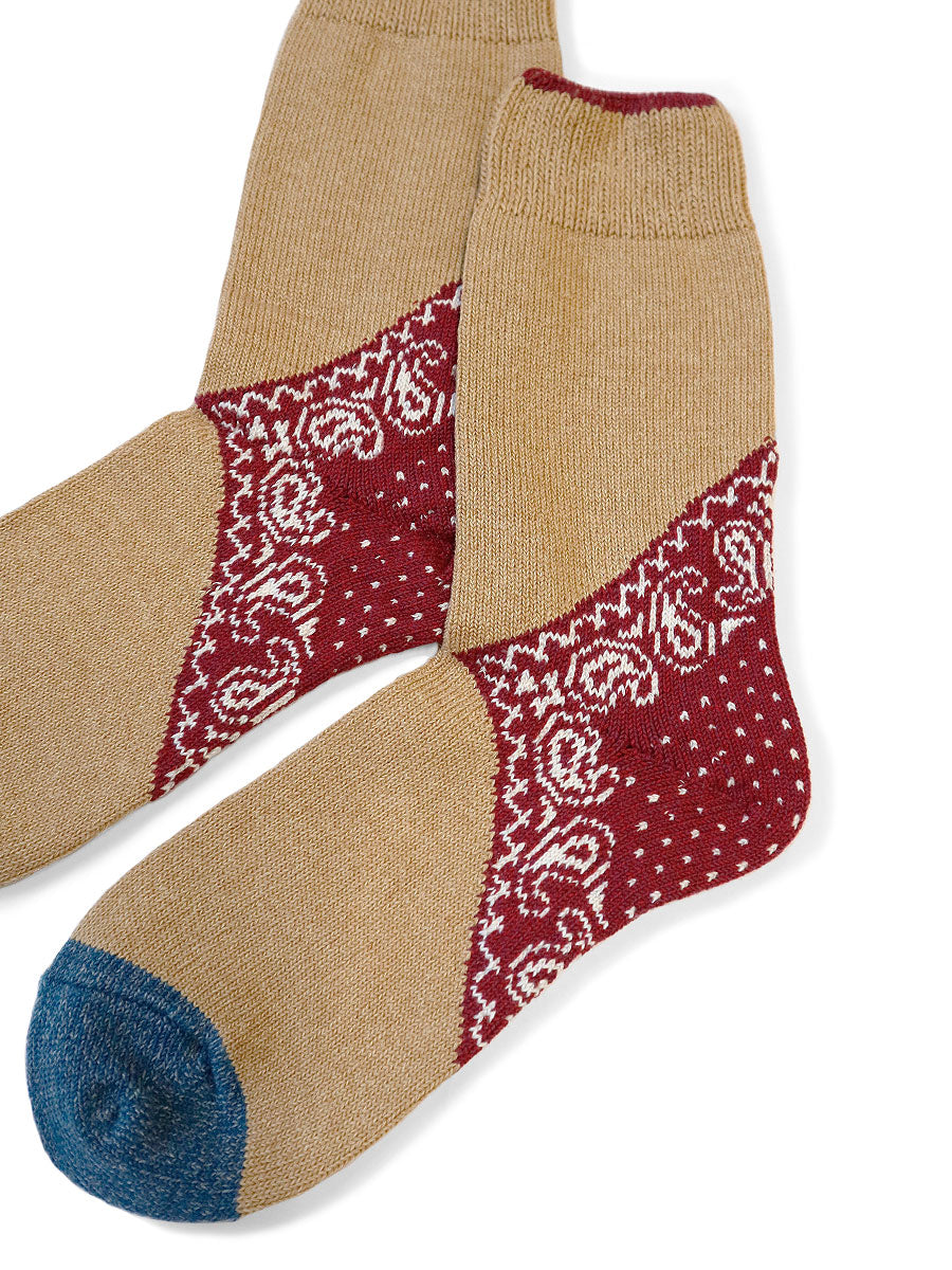 96pcs Heel Paisley Bandana Socks