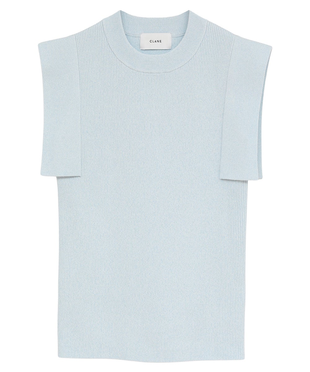 SQUARE SLEEVE KNIT TOPS