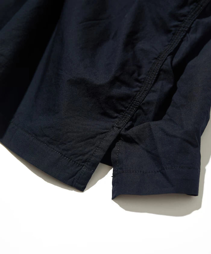 Magazine Pocket Broadcloth Open Collar Shirt