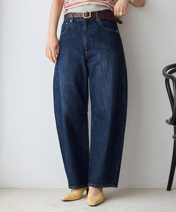 Heart Studs Curvy Denim / Wide Silhouette