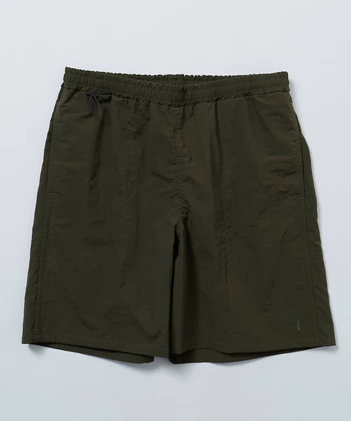 Nylon Medium Length Baggy Shorts