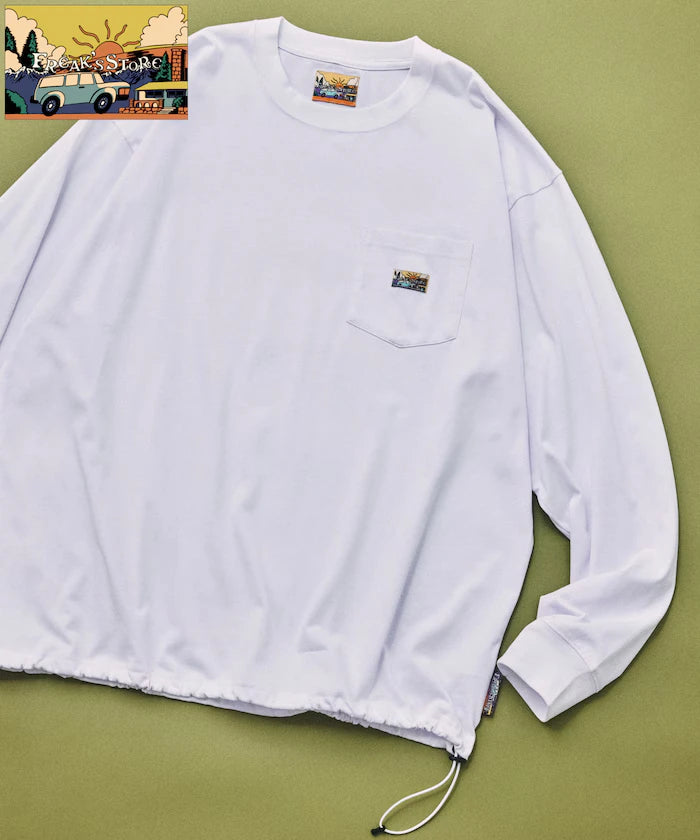 FREAK'S STORE for BEACH & FES Relax Fit One Point Logo Spindle Long Sleeve T-Shirt