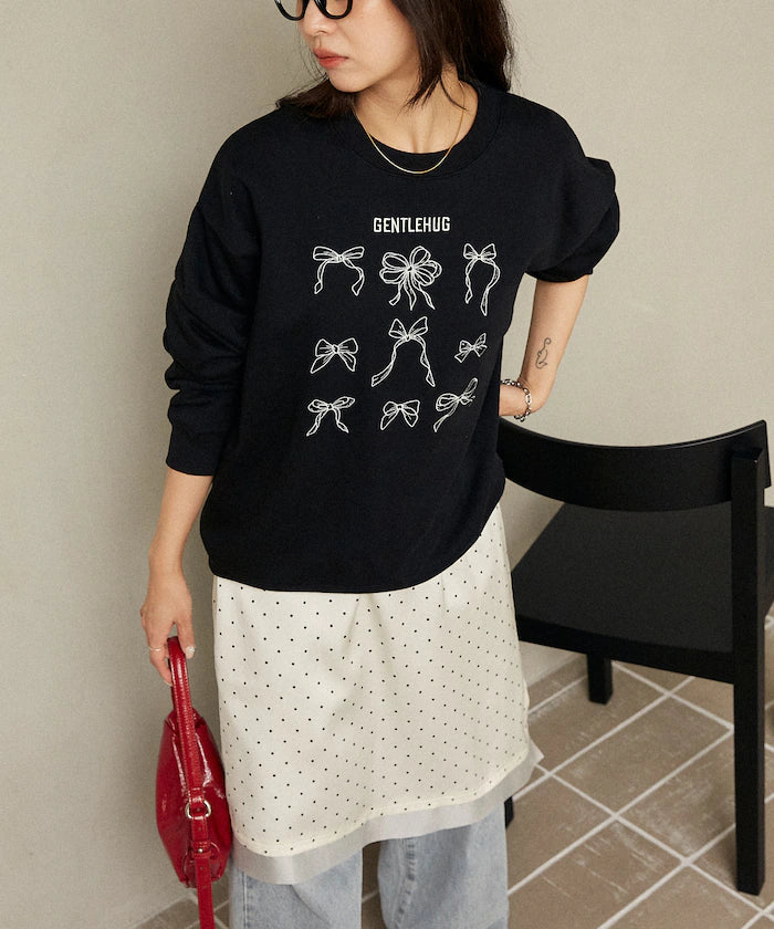 Ribbon Embroidery Crew Sweat Limited Edition