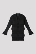 FLUTED LONG CARDIGAN