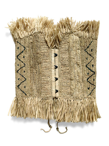 Raffia Basket Fringe Corset
