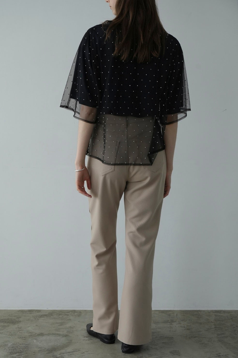 SIDE HOLE BELL BOTTOM PANTS