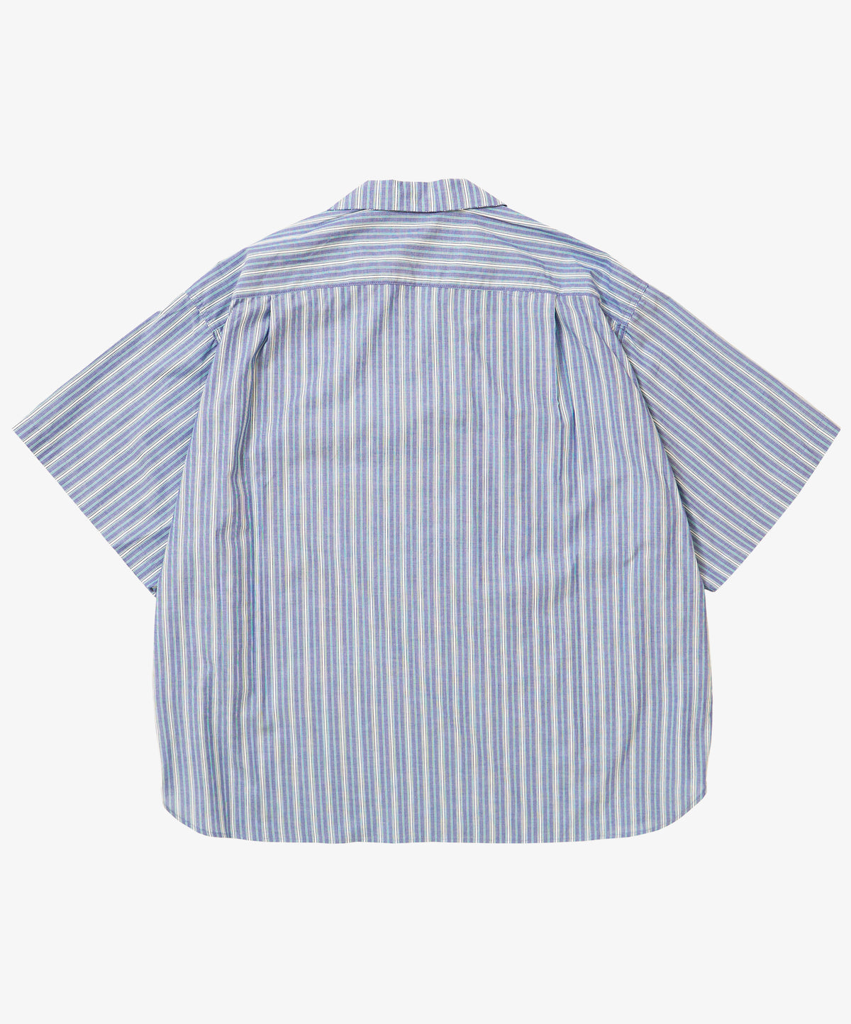 re-engineered overshirt short sleeve deadstock blue stripe