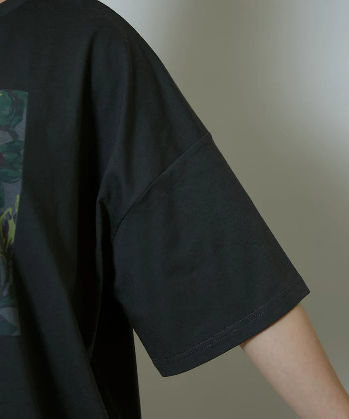 Flower Nuance Art Box Print Big Silhouette T-Shirt Limited Release
