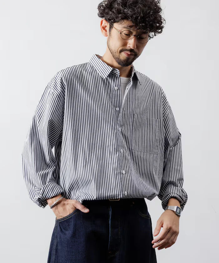 <New Color Added> Relaxed Fit Broad Shirt / Regular Collar / Long Sleeve