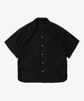 re-engineered overshirt short sleeve black stripe
