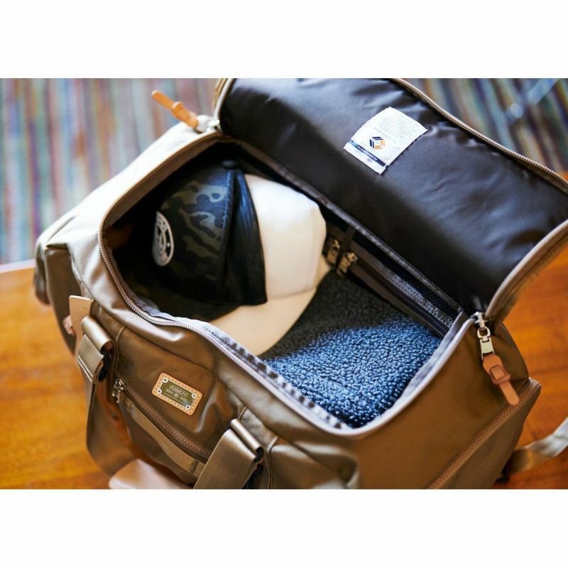 EXCLUSIVE BALLISTIC NYLON - 2WAY BOSTON BAG GOLF SERIES/KHAKI