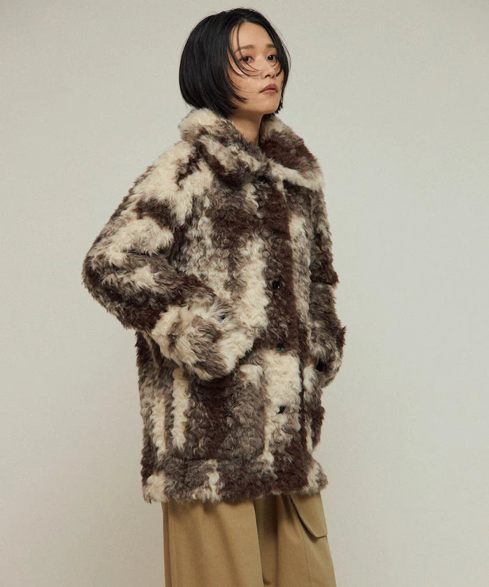 Fake Fur Mid-Length Coat / Fur Coat