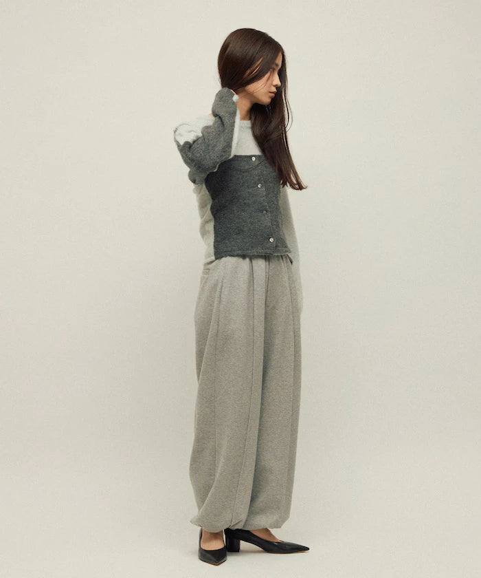 Alpaca Blend Bicolor Knit Vest
