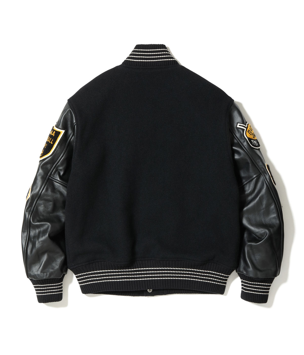 30oz. WOOL MELTON AWARD JACKET “MAVERICKS” (BLACK)
