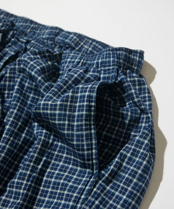 Indigo Madras Check Easy Pant