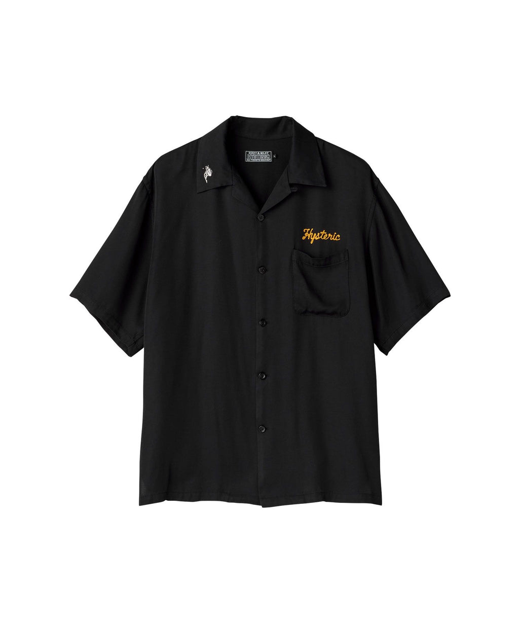 SUPER FUZZ GARAGE Embroidered Bowling Shirt