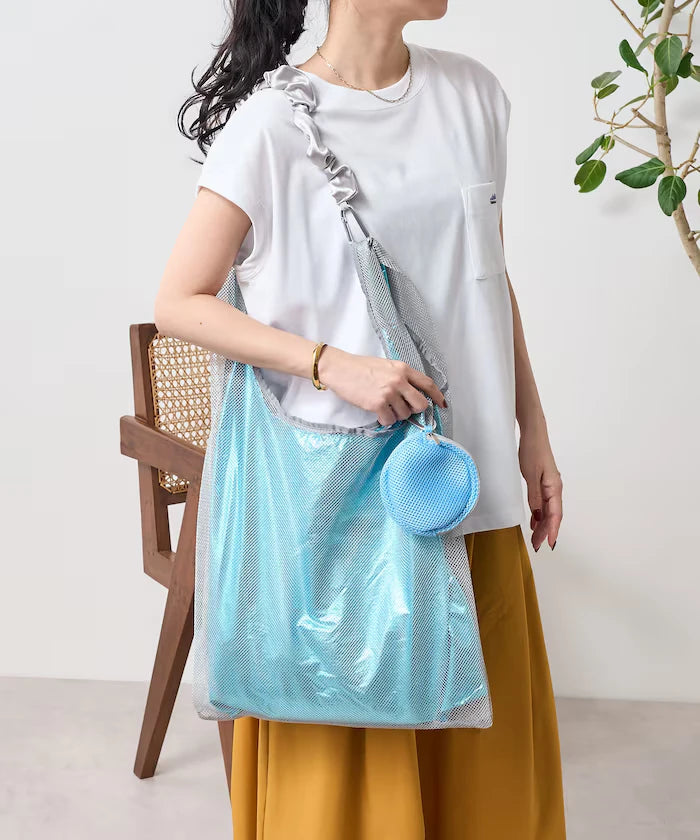 Multiway Frill Shoulder Layered Mesh Bag
