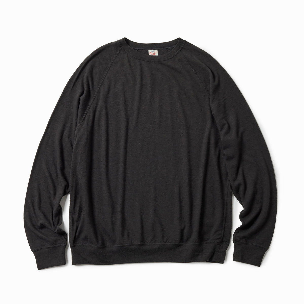 GL69413 / WASHBLE WOOL SUPER 140's RAGLAN CREW NECK SHIRT