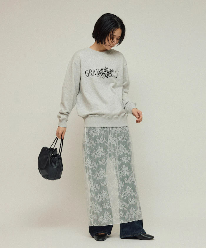 Organic Cotton Animal Logo Print Sweat / CAT / Relaxed Fit / French Terry Sweat