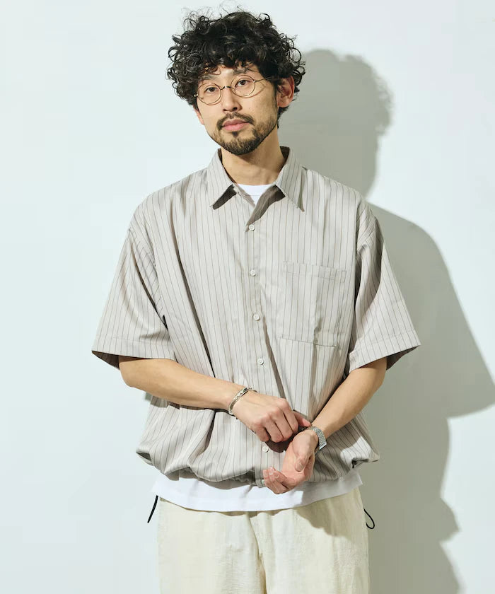 Spindle Stripe Short Sleeve Shirt / Compatible with Setup