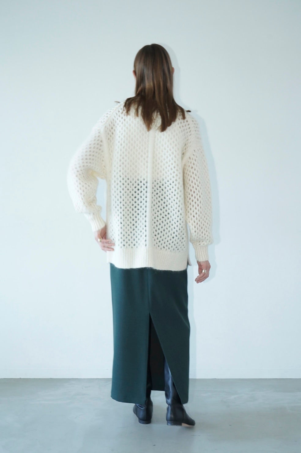 DOT MESH MOHAIR OVER KNIT TOPS