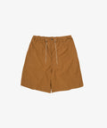 circular fatigue short pants back satin brown