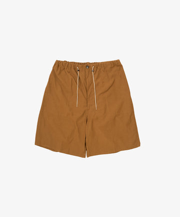 circular fatigue short pants back satin brown