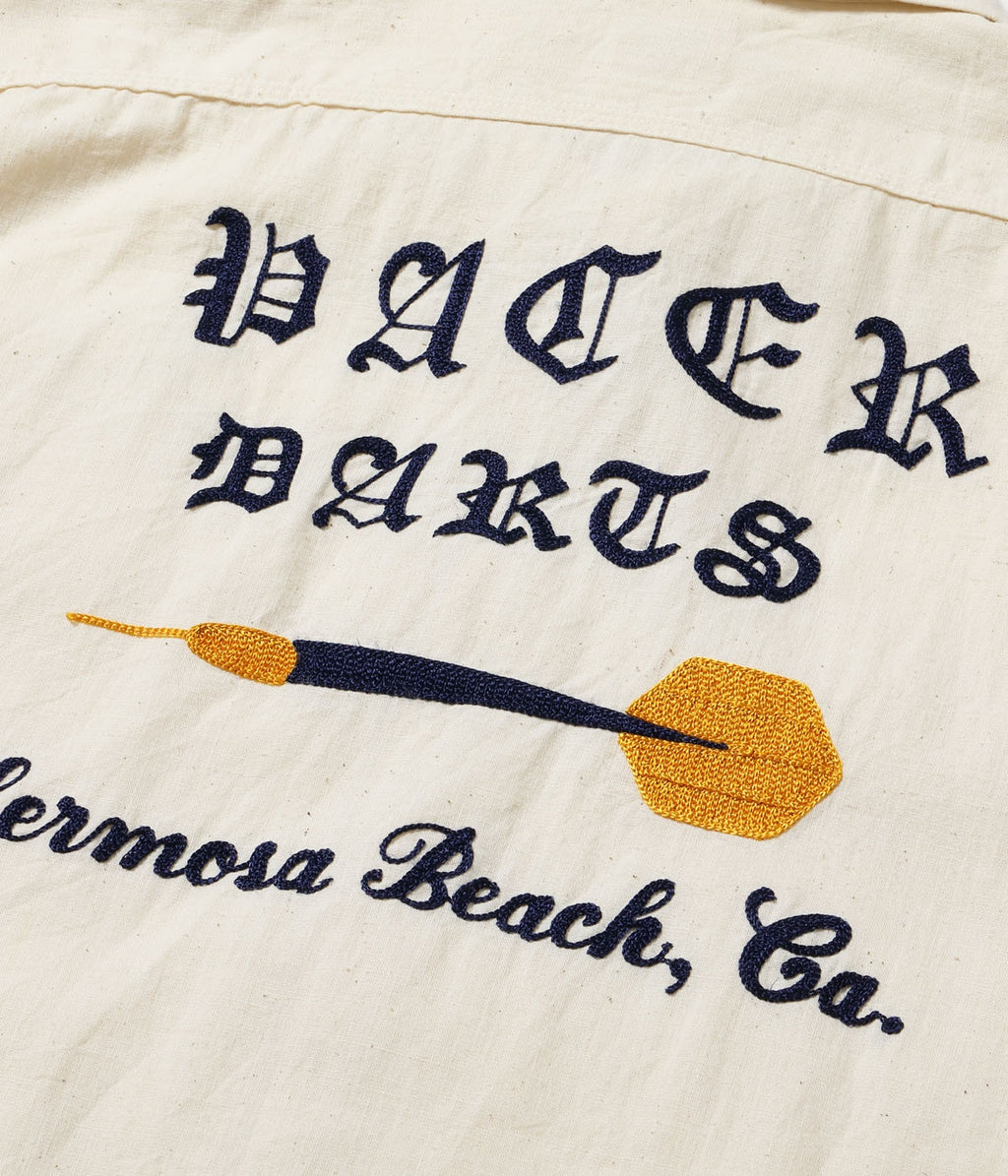 Chambray Work Shirt with Chain Embroidered