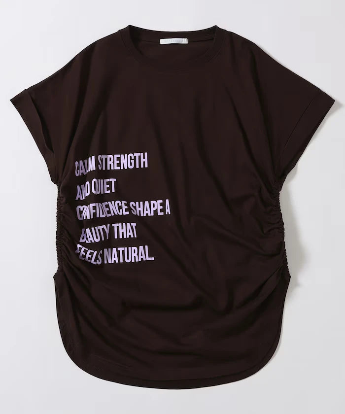 Organic Cotton Shirring Logo T-Shirt