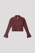 FLUTED CROPPED SHIRT CARDIGAN