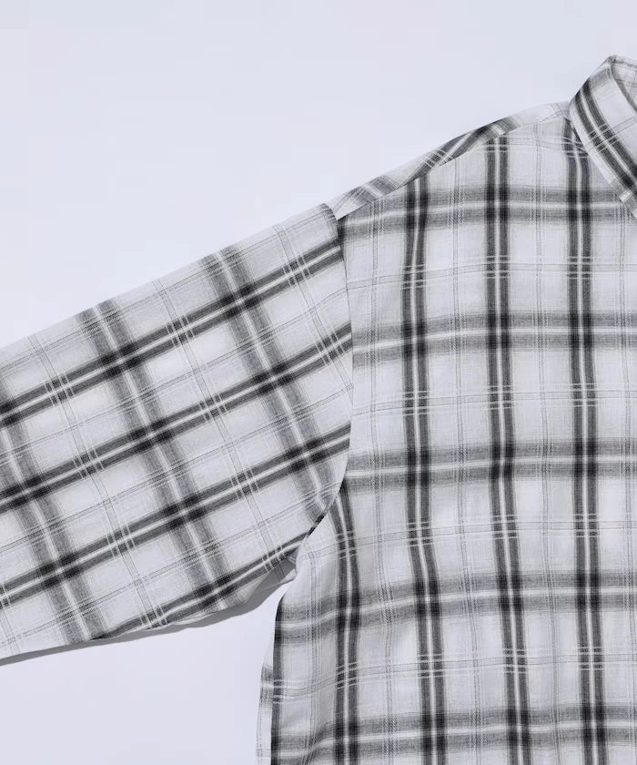 Big Silhouette Ombre Check Shirt / Long Sleeve