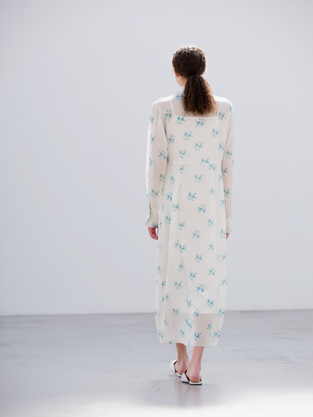 PRINTED AIRY SILK GEORGETTE DRESS