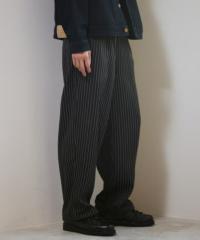 Spindle Stripe Easy Wide Pants / Compatible with Setup