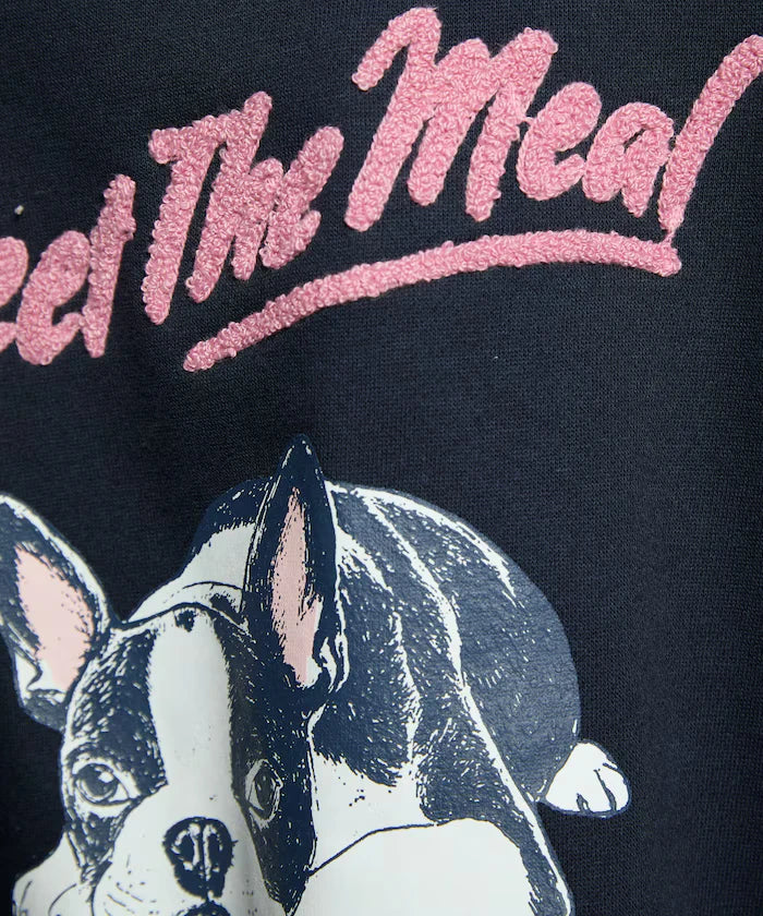 Sagara Embroidery French Bulldog Fleece-Lined Sweatshirt Limited Edition