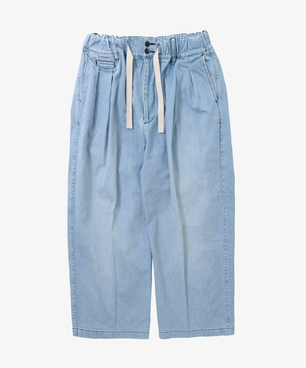 hakama pants denim bleached