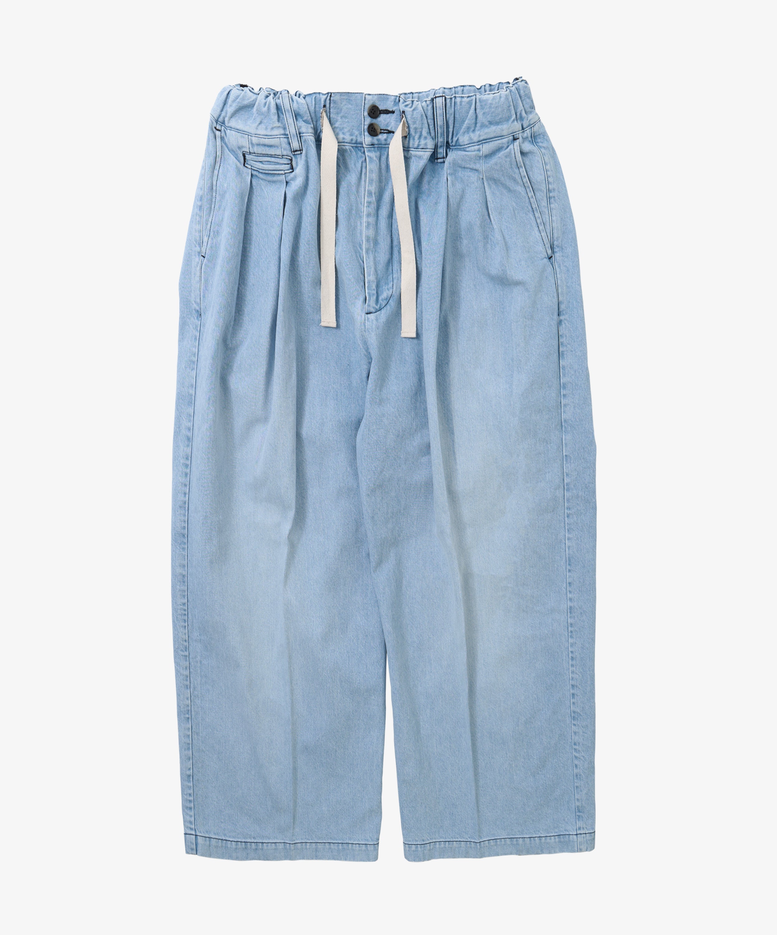 hakama pants denim bleached