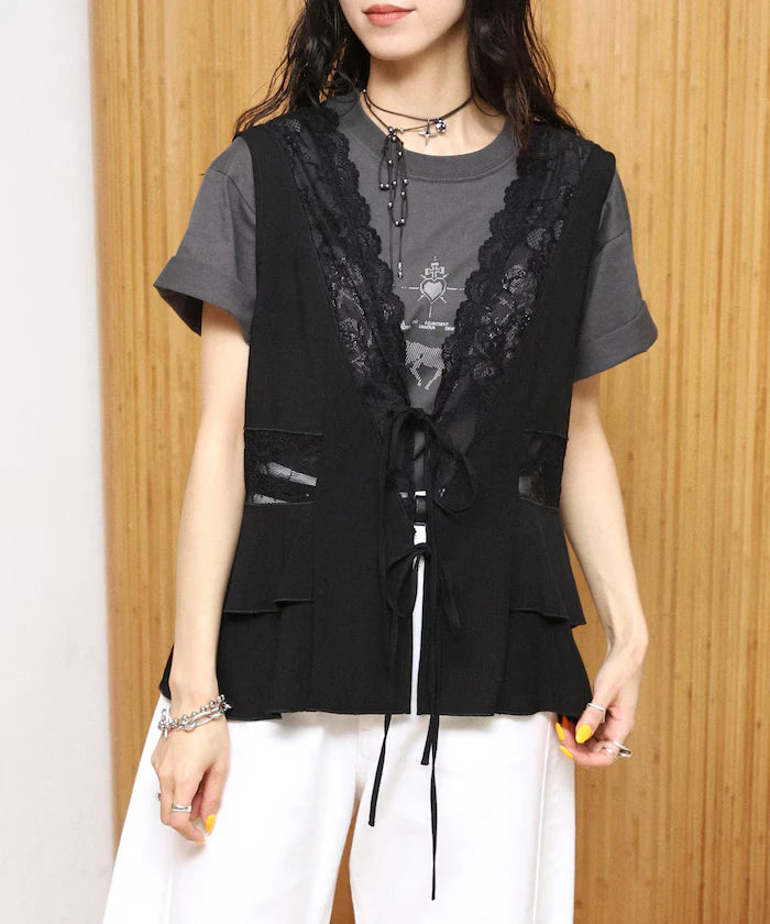 Switch Race Vintage Satin Ribbon Vest [Limited Release]