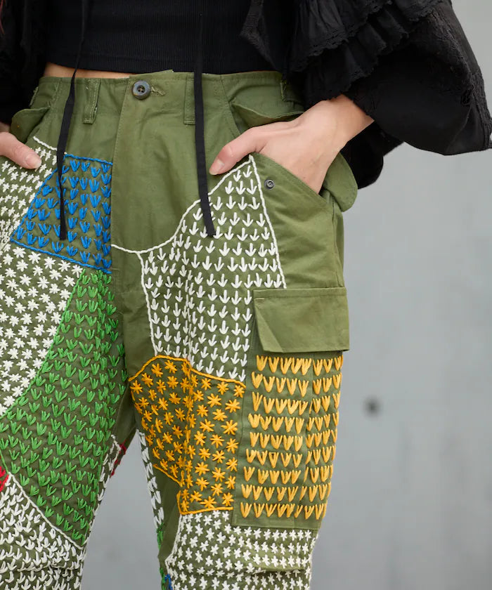 Vintage Hand-Stitched Remake Military Pants