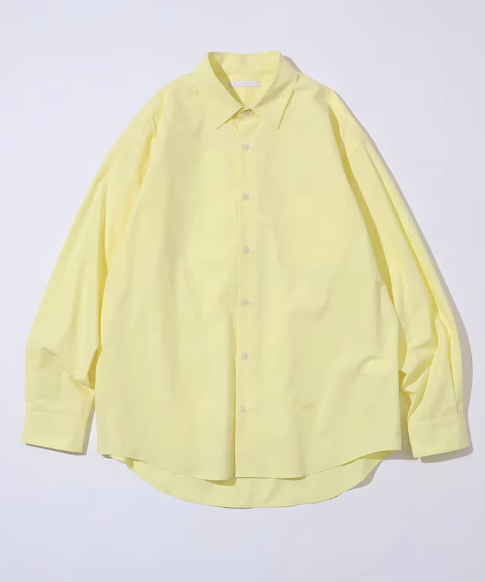 Nuance Color Oversized Regular Collar Long Sleeve Shirt