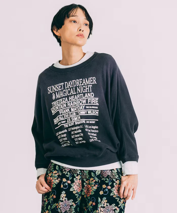 Fade Print Dolman Sweat