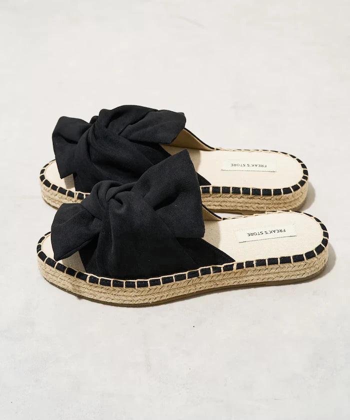 Espadrille-style Ribbon Sandals [Available in sizes 36-38]